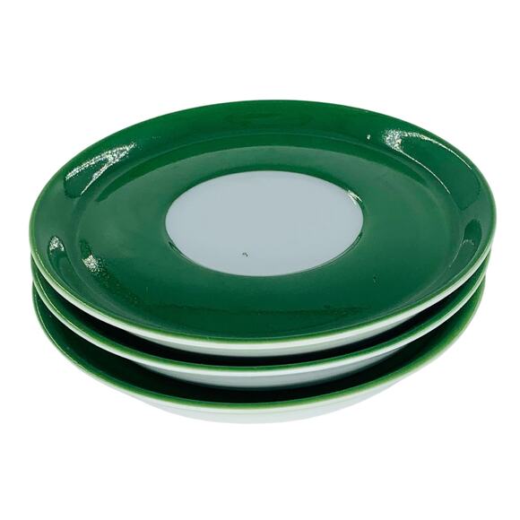 Demitasse Saucers Only Rubicon Designs Lot of 3 Green White Made In Japan - Picture 2 of 10